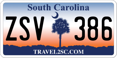 SC license plate ZSV386