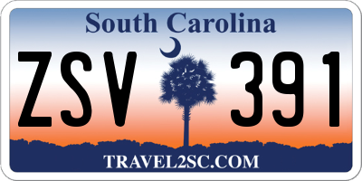 SC license plate ZSV391