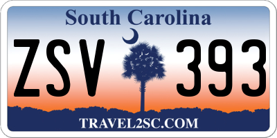 SC license plate ZSV393