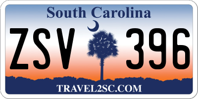 SC license plate ZSV396