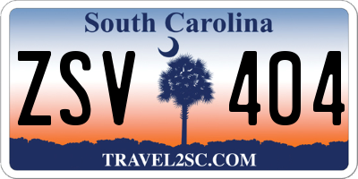 SC license plate ZSV404
