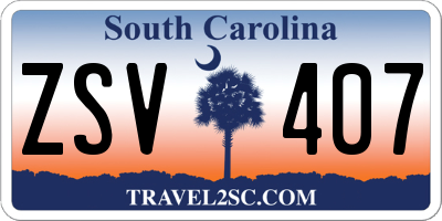 SC license plate ZSV407