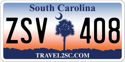 SC license plate ZSV408