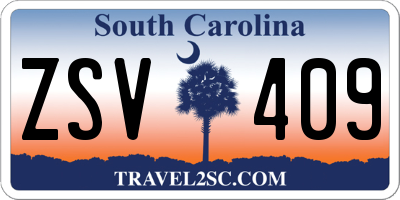 SC license plate ZSV409
