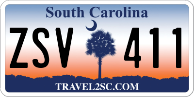 SC license plate ZSV411