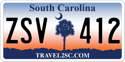 SC license plate ZSV412