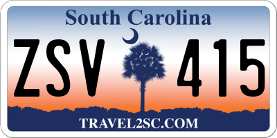 SC license plate ZSV415