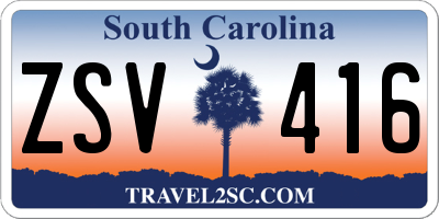 SC license plate ZSV416