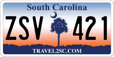 SC license plate ZSV421