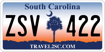 SC license plate ZSV422