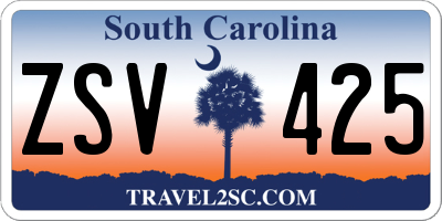 SC license plate ZSV425