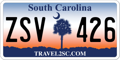 SC license plate ZSV426