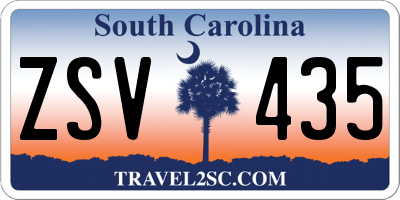 SC license plate ZSV435