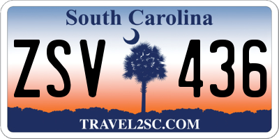 SC license plate ZSV436