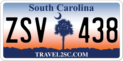 SC license plate ZSV438