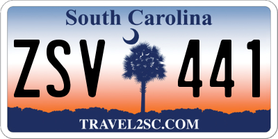 SC license plate ZSV441