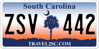 SC license plate ZSV442