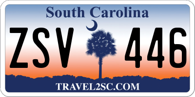 SC license plate ZSV446