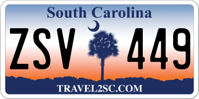 SC license plate ZSV449