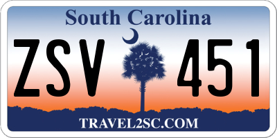 SC license plate ZSV451