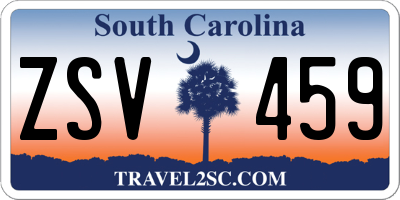 SC license plate ZSV459