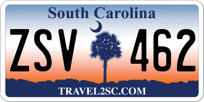 SC license plate ZSV462