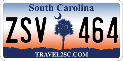 SC license plate ZSV464