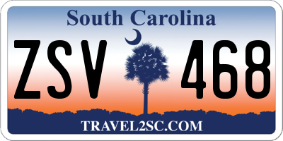 SC license plate ZSV468