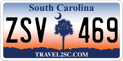 SC license plate ZSV469