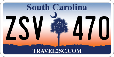 SC license plate ZSV470