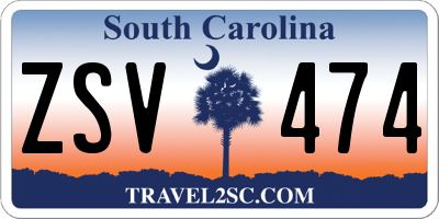SC license plate ZSV474