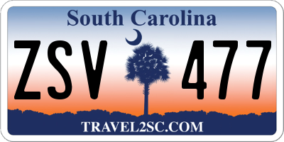SC license plate ZSV477