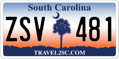 SC license plate ZSV481