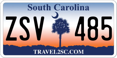 SC license plate ZSV485