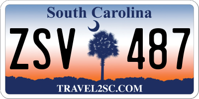 SC license plate ZSV487