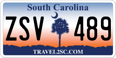 SC license plate ZSV489