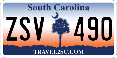 SC license plate ZSV490
