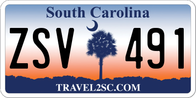 SC license plate ZSV491