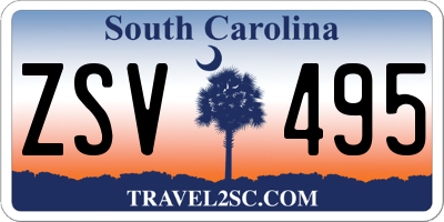 SC license plate ZSV495