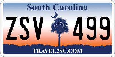 SC license plate ZSV499