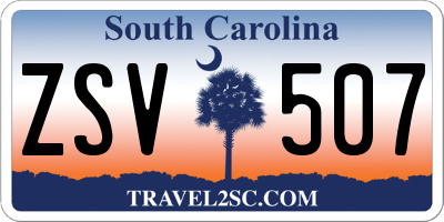 SC license plate ZSV507