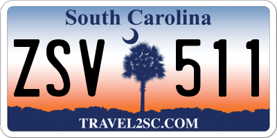 SC license plate ZSV511
