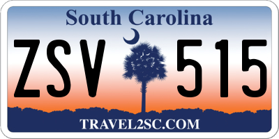 SC license plate ZSV515