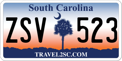 SC license plate ZSV523
