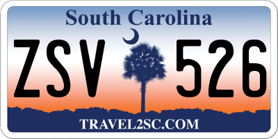 SC license plate ZSV526