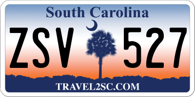SC license plate ZSV527