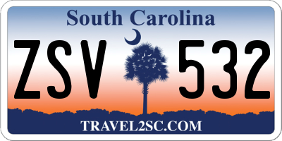 SC license plate ZSV532