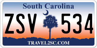 SC license plate ZSV534