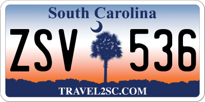 SC license plate ZSV536