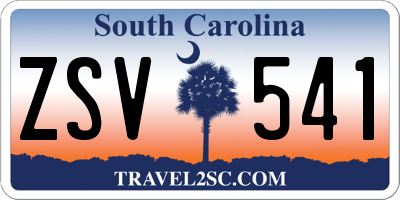 SC license plate ZSV541